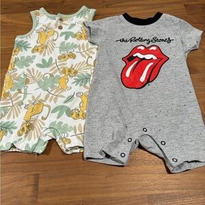 Fun baby romper bundle the Rolling Stone & Disney Lion king